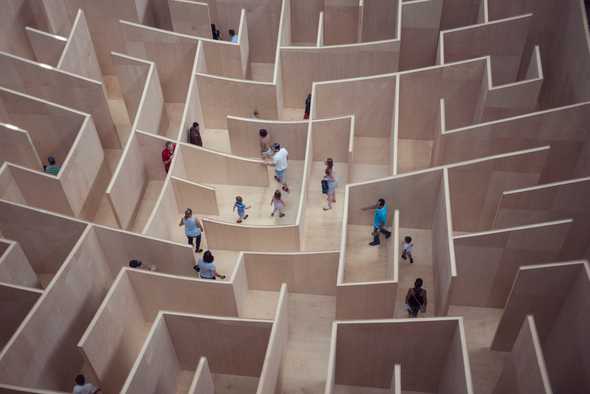A picture of the famous maze in Washington DC, a great analogy for the process of token swapping.